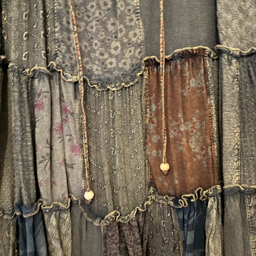 Young Threads Olive Patchwork Peasant Tunic - Picture 4 of 4
